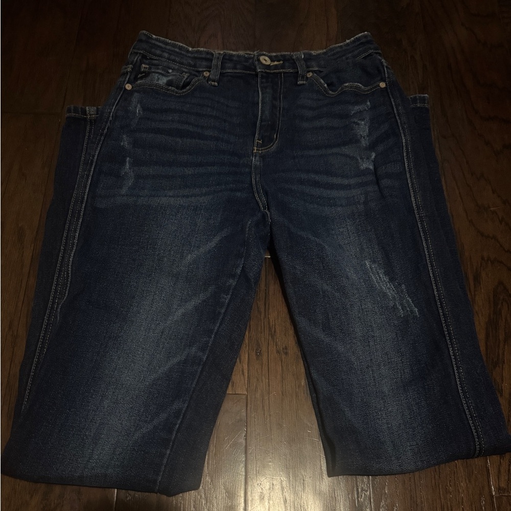 Kancan Dark Indigo Cropped Jeans